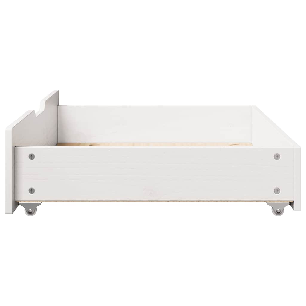 vidaXL Under-Bed Drawers 2 pcs White 85x55x17 cm Solid Wood Pine