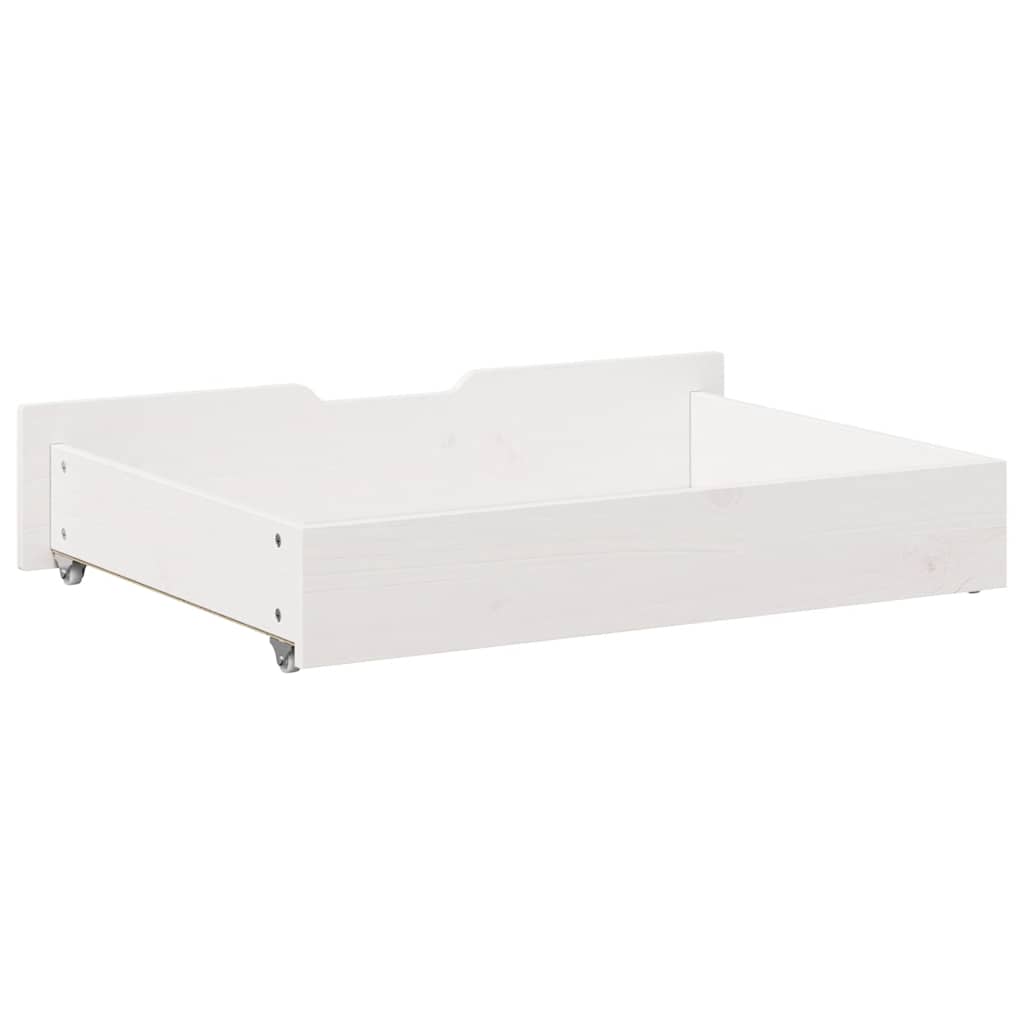 vidaXL Under-Bed Drawers 2 pcs White 85x55x17 cm Solid Wood Pine