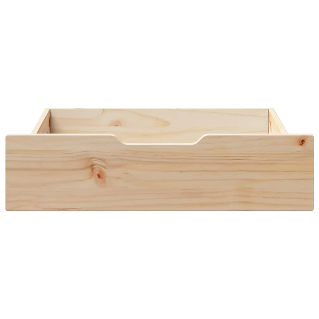 vidaXL Under-Bed Drawers with Wheels 2 pcs 75x55x17 cm Solid Wood Pine
