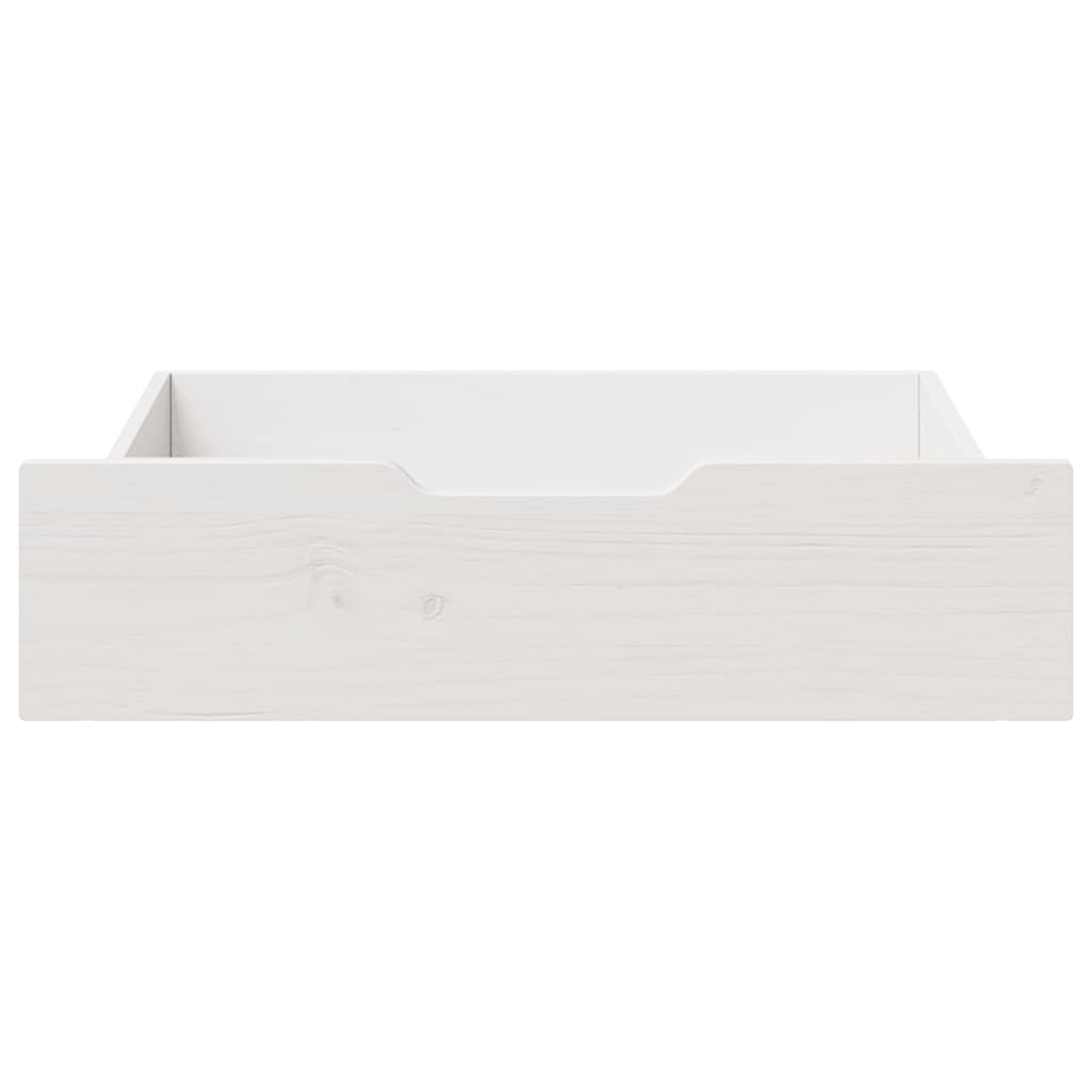 vidaXL Under-Bed Drawers 2 pcs White 75x55x17 cm Solid Wood Pine