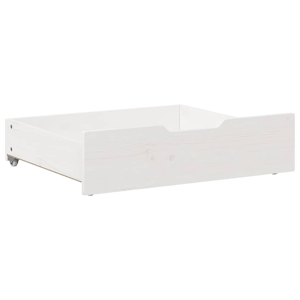 vidaXL Under-Bed Drawers 2 pcs White 75x55x17 cm Solid Wood Pine