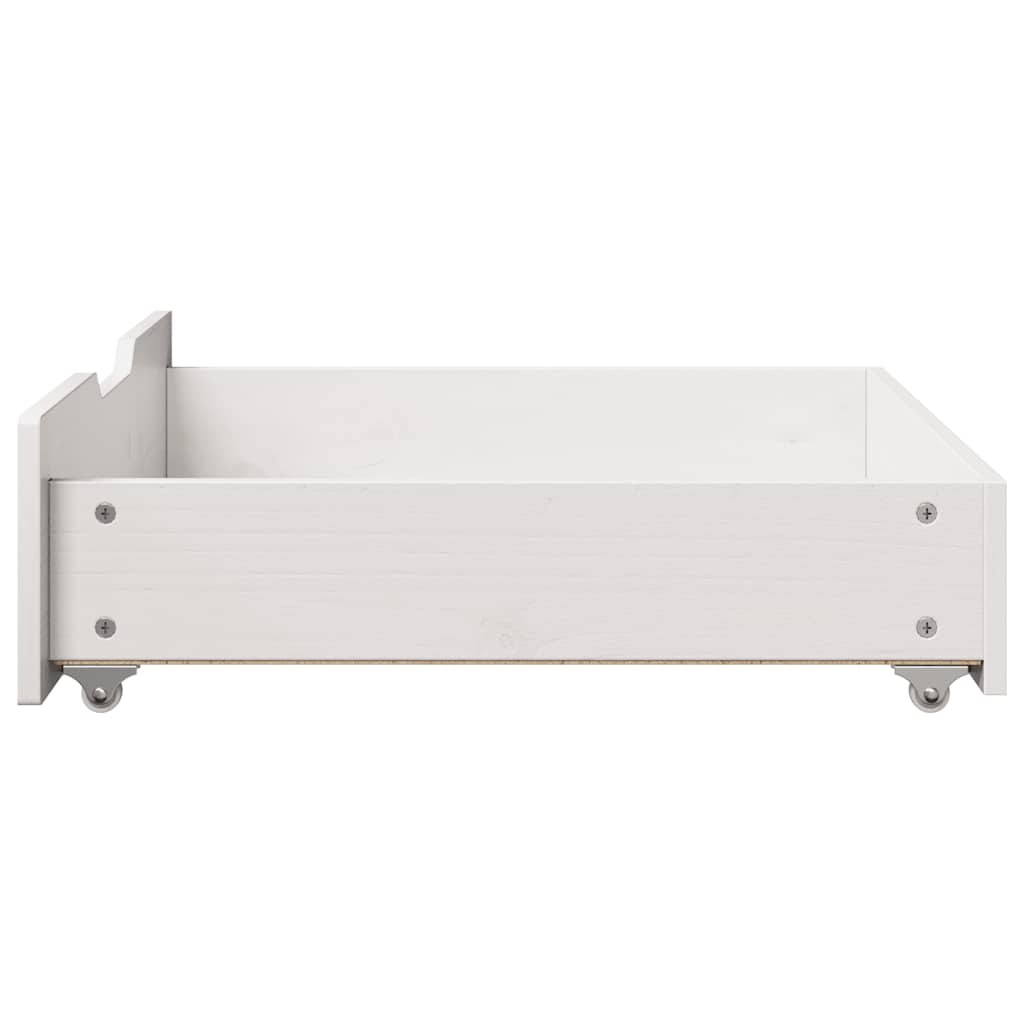 vidaXL Under-Bed Drawers 2 pcs White 75x55x17 cm Solid Wood Pine