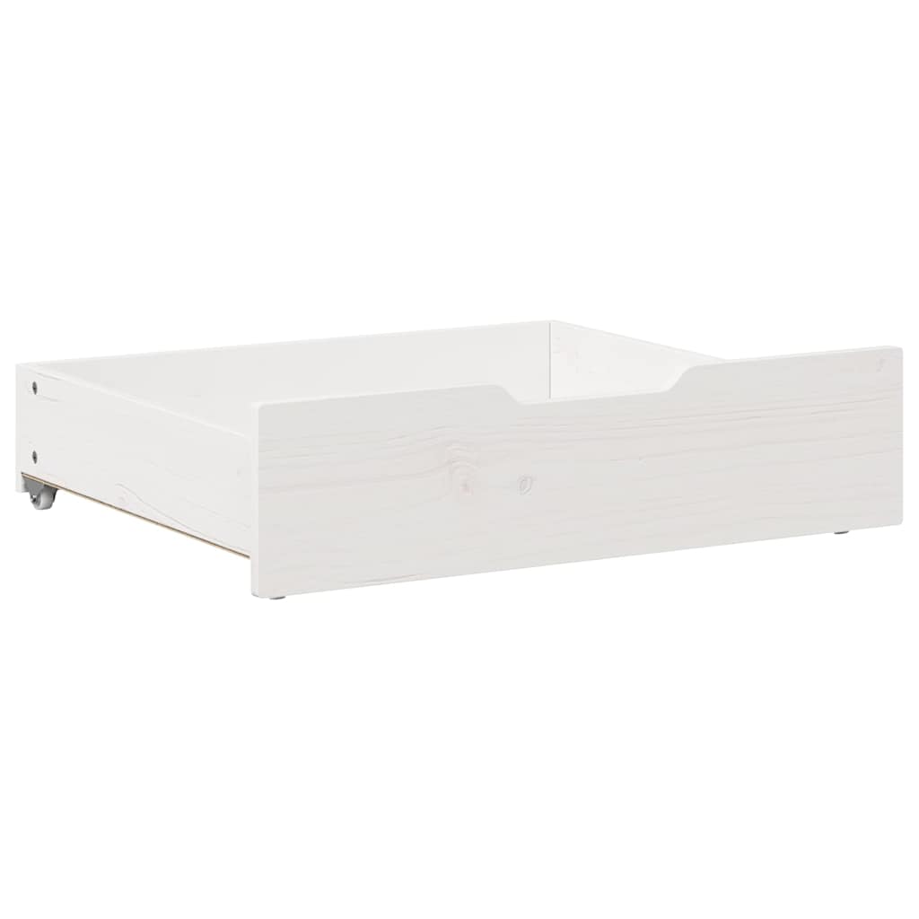 vidaXL Under-Bed Drawers 2 pcs White 65x55x17 cm Solid Wood Pine