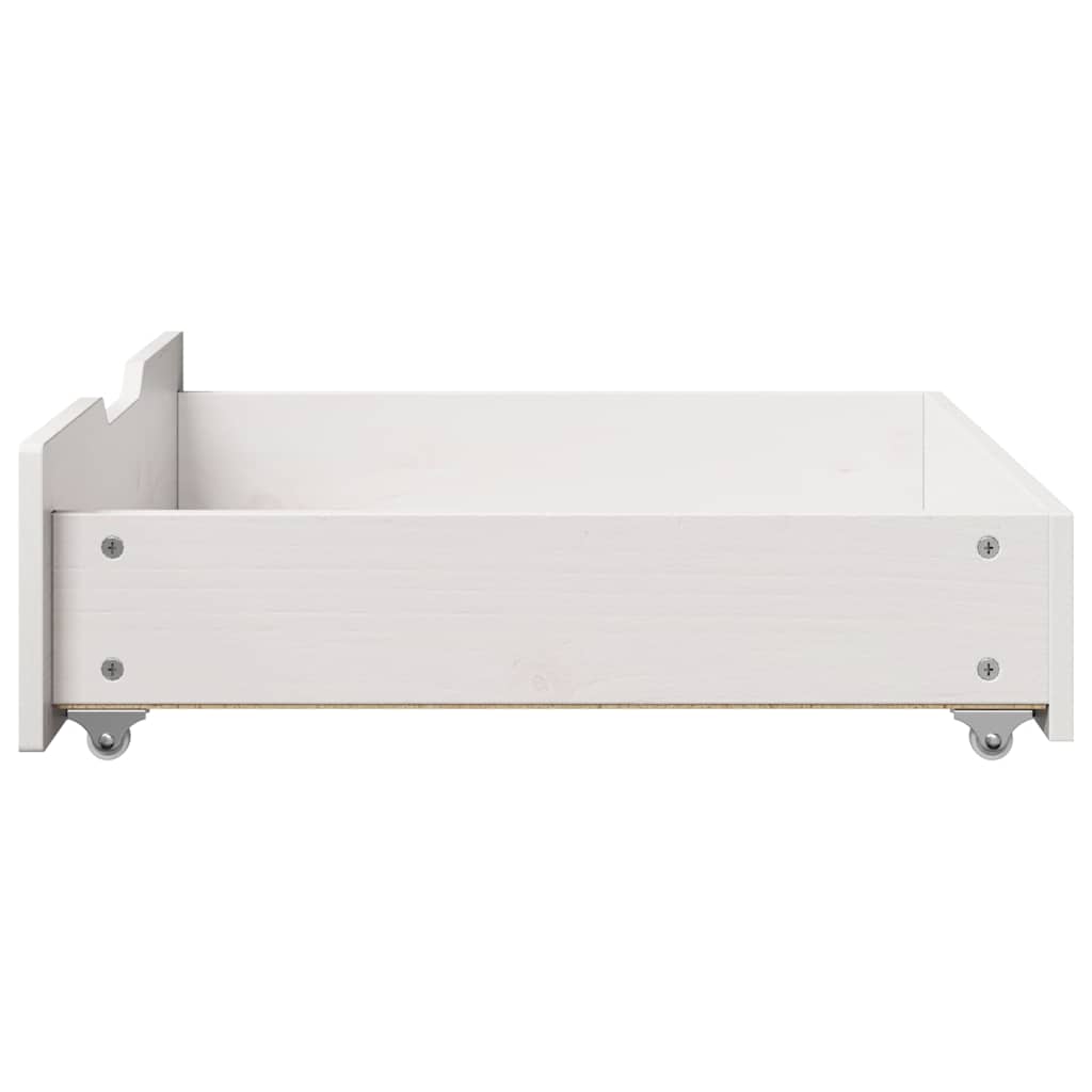 vidaXL Under-Bed Drawers 2 pcs White 65x55x17 cm Solid Wood Pine