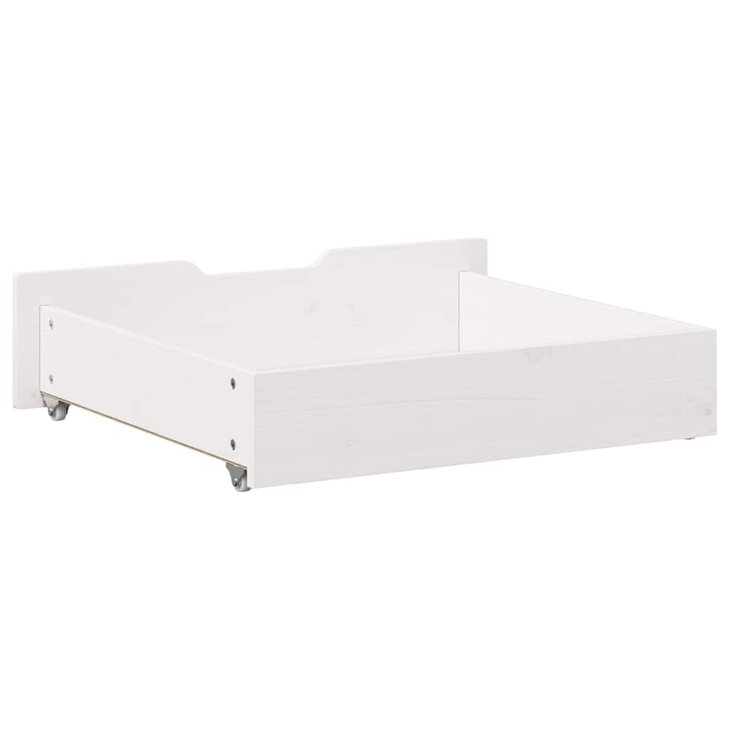 vidaXL Under-Bed Drawers 2 pcs White 65x55x17 cm Solid Wood Pine