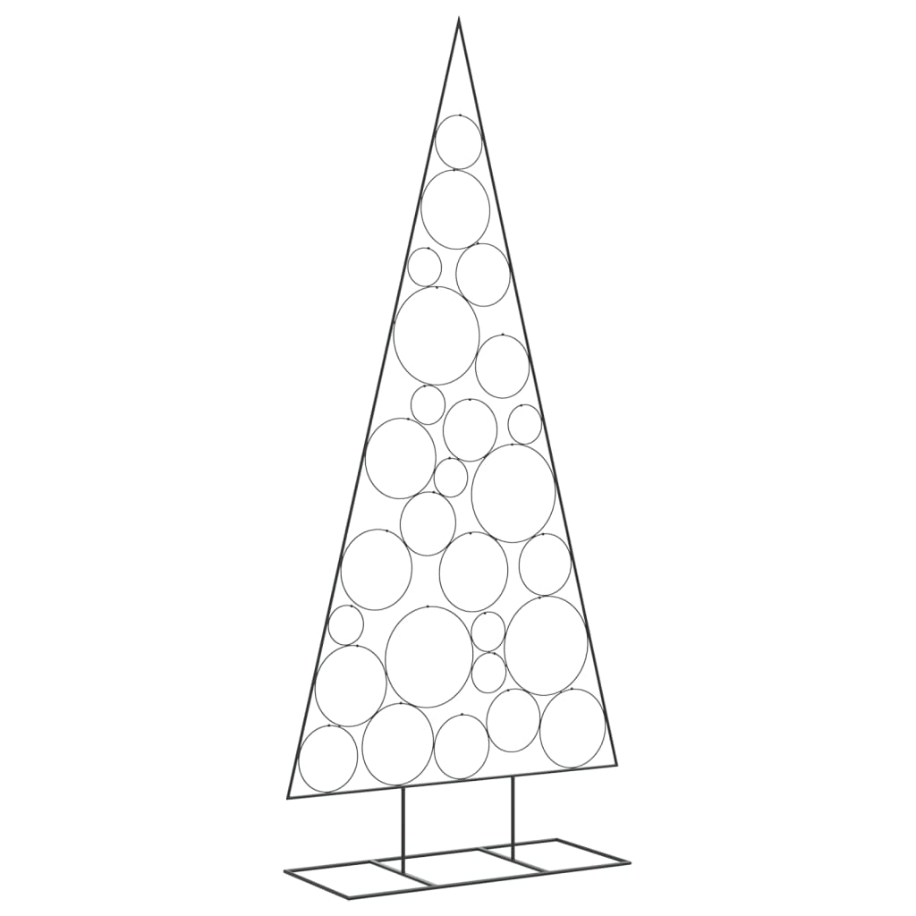 vidaXL Metal Christmas Tree for Decoration Black 210 cm