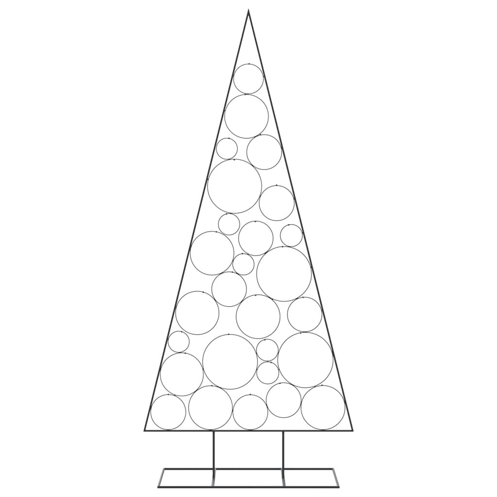 vidaXL Metal Christmas Tree for Decoration Black 210 cm