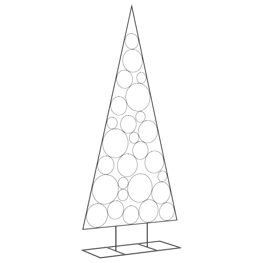 vidaXL Metal Christmas Tree for Decoration Black 210 cm