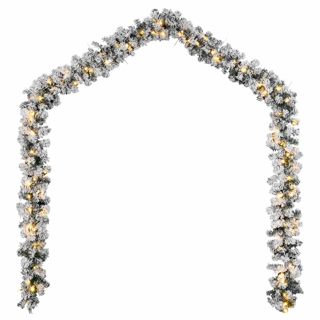 vidaXL Christmas Garland with LED Lights Green 20 m PVC