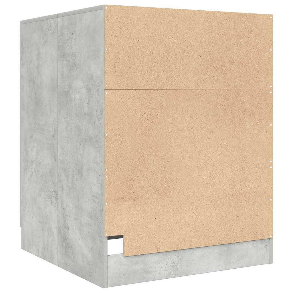 vidaXL Washing Machine Cabinet Concrete Grey 70.5x71.5x91.5 cm