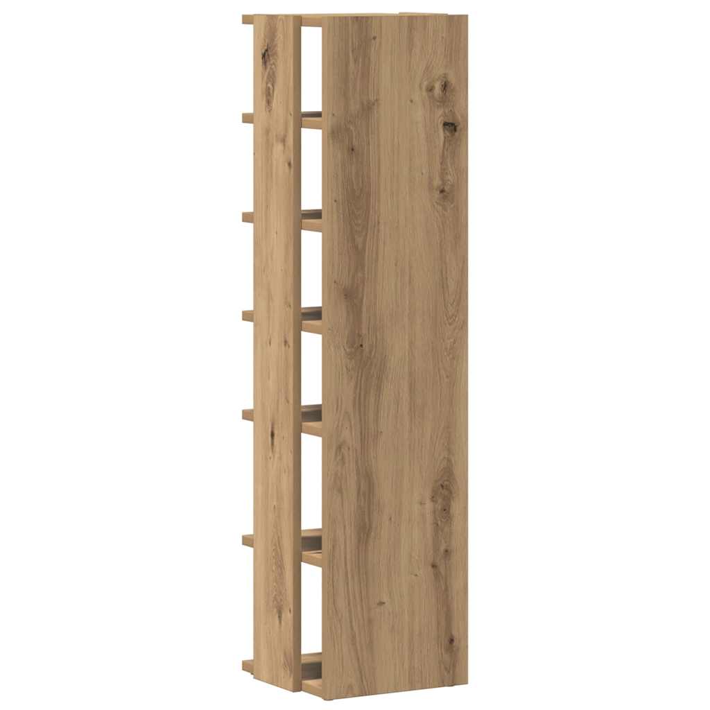 vidaXL Shoe Cabinet Artisan Oak 28x27x102 cm Engineered Wood