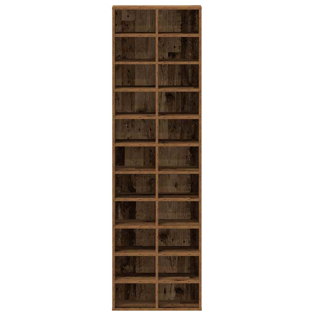 vidaXL Shoe Cabinet Old Wood 54x34x183 cm Engineered Wood
