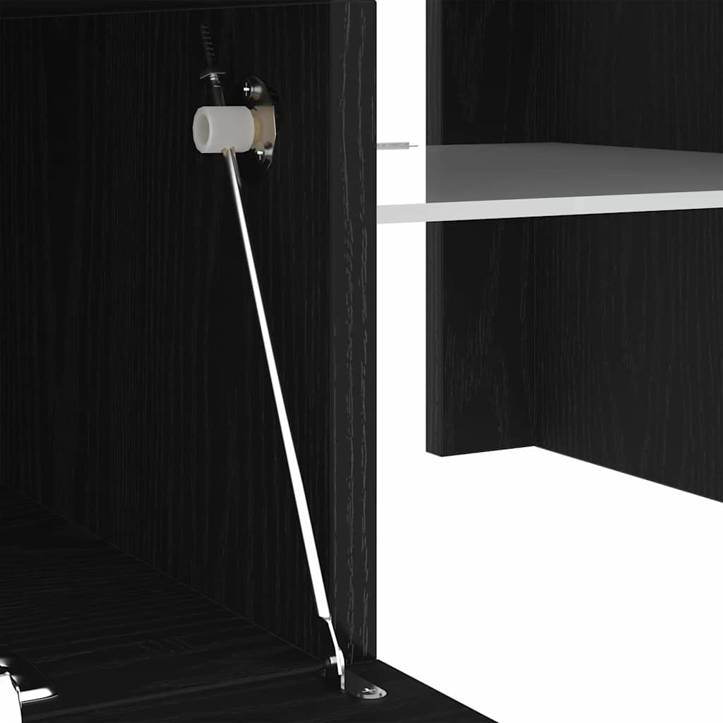 vidaXL TV Cabinet Black Oak 120 x 35 x 40 cm Engineered Wood