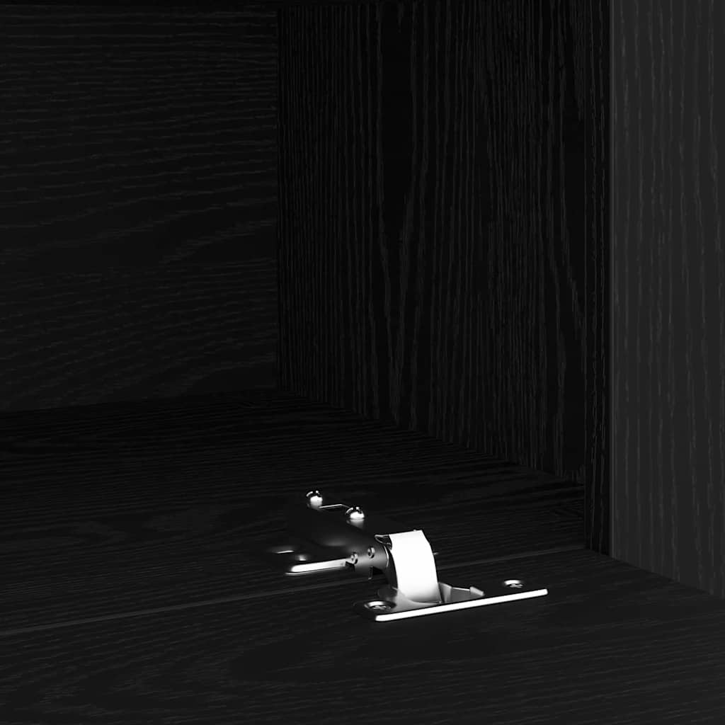 vidaXL TV Cabinet Black Oak 120 x 35 x 40 cm Engineered Wood