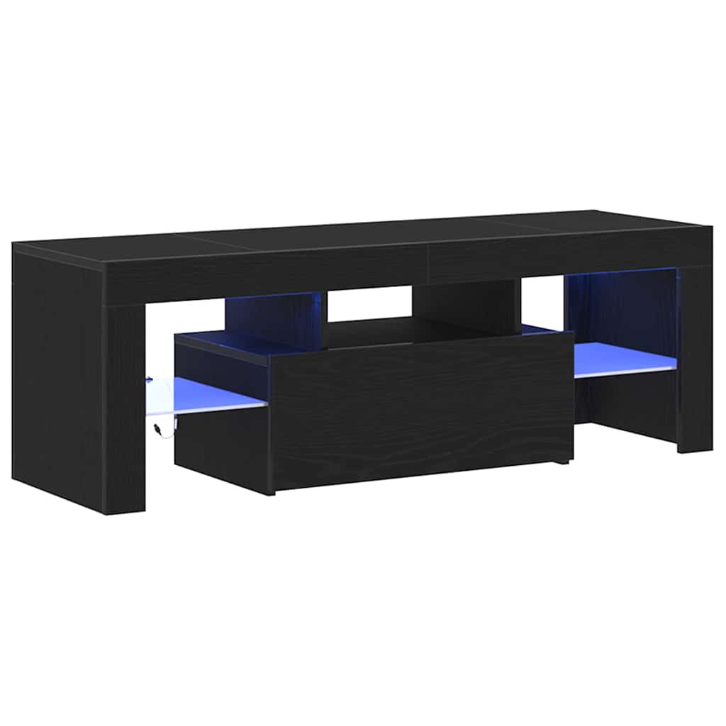vidaXL TV Cabinet Black Oak 120 x 35 x 40 cm Engineered Wood