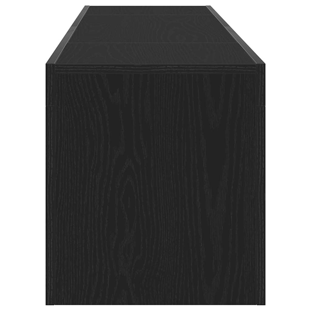 vidaXL TV Cabinet Black Oak 120 x 35 x 40 cm Engineered Wood