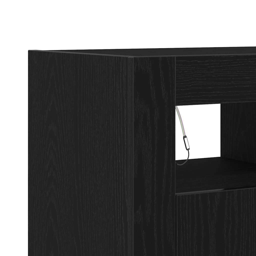 vidaXL Sideboard Black 80 x 35 x 75 cm Engineered wood