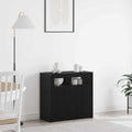 vidaXL Sideboard Black 80 x 35 x 75 cm Engineered wood