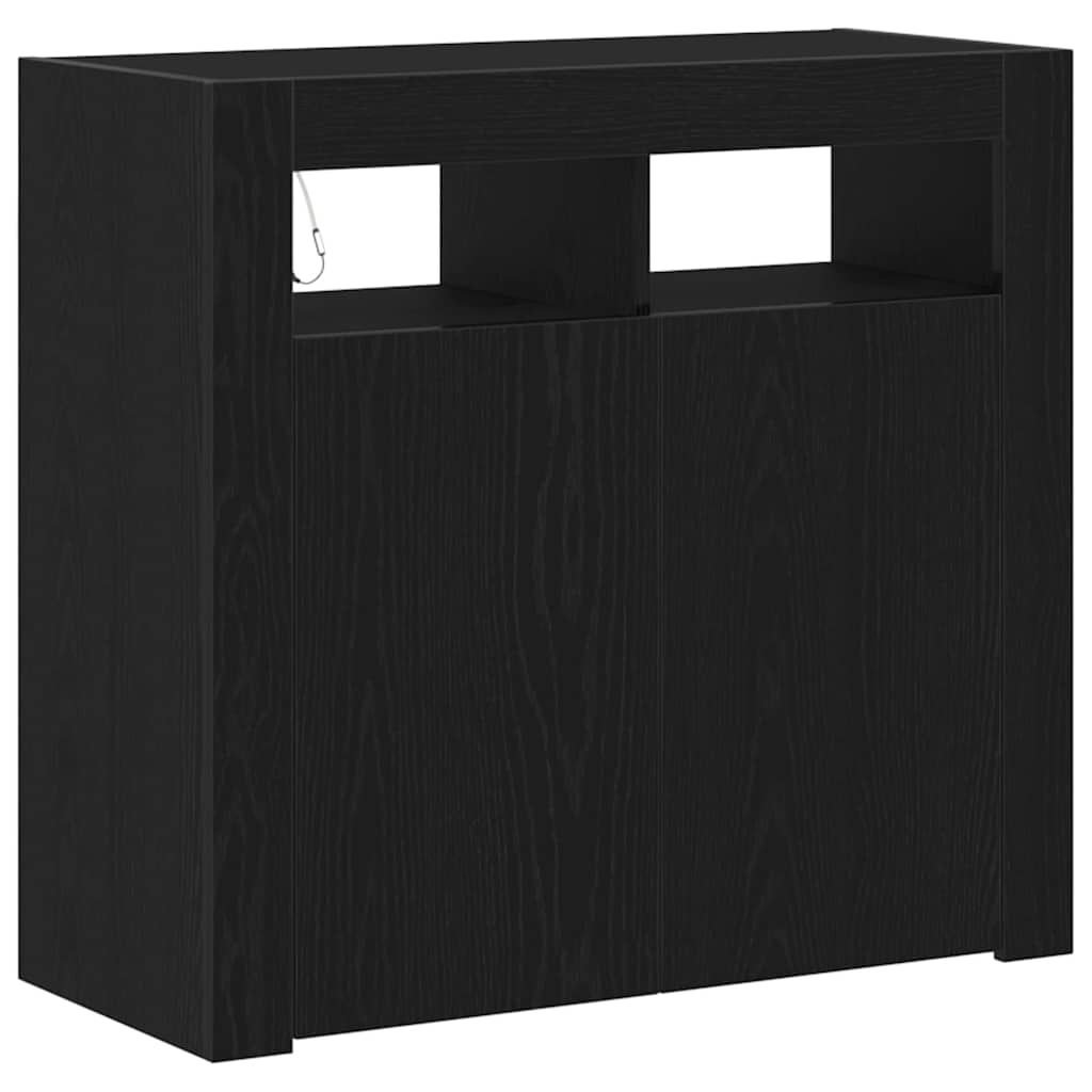 vidaXL Sideboard Black 80 x 35 x 75 cm Engineered wood