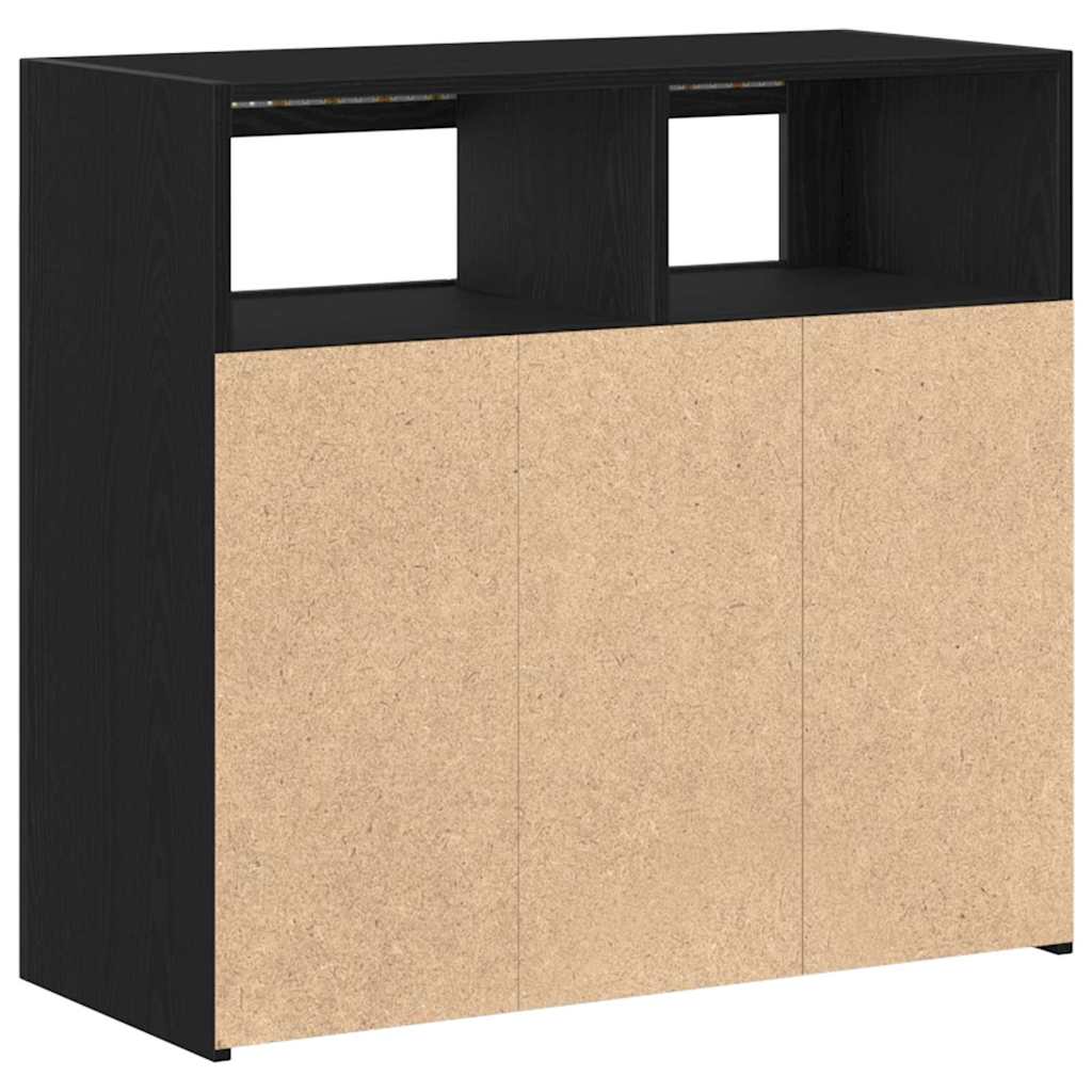 vidaXL Sideboard Black 80 x 35 x 75 cm Engineered wood