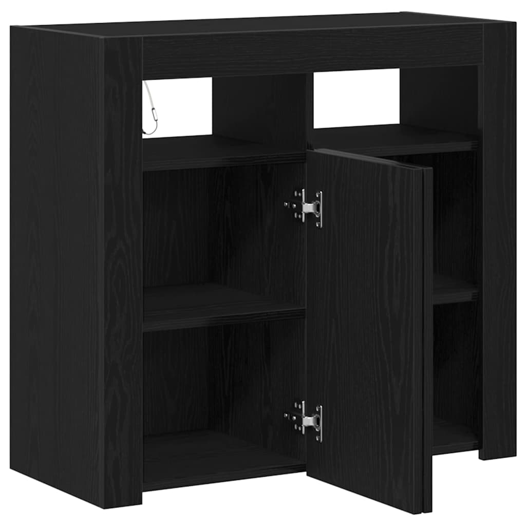 vidaXL Sideboard Black 80 x 35 x 75 cm Engineered wood