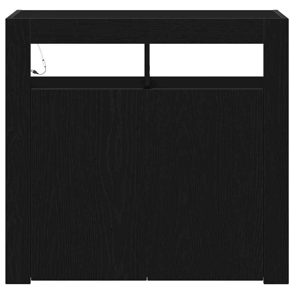 vidaXL Sideboard Black 80 x 35 x 75 cm Engineered wood