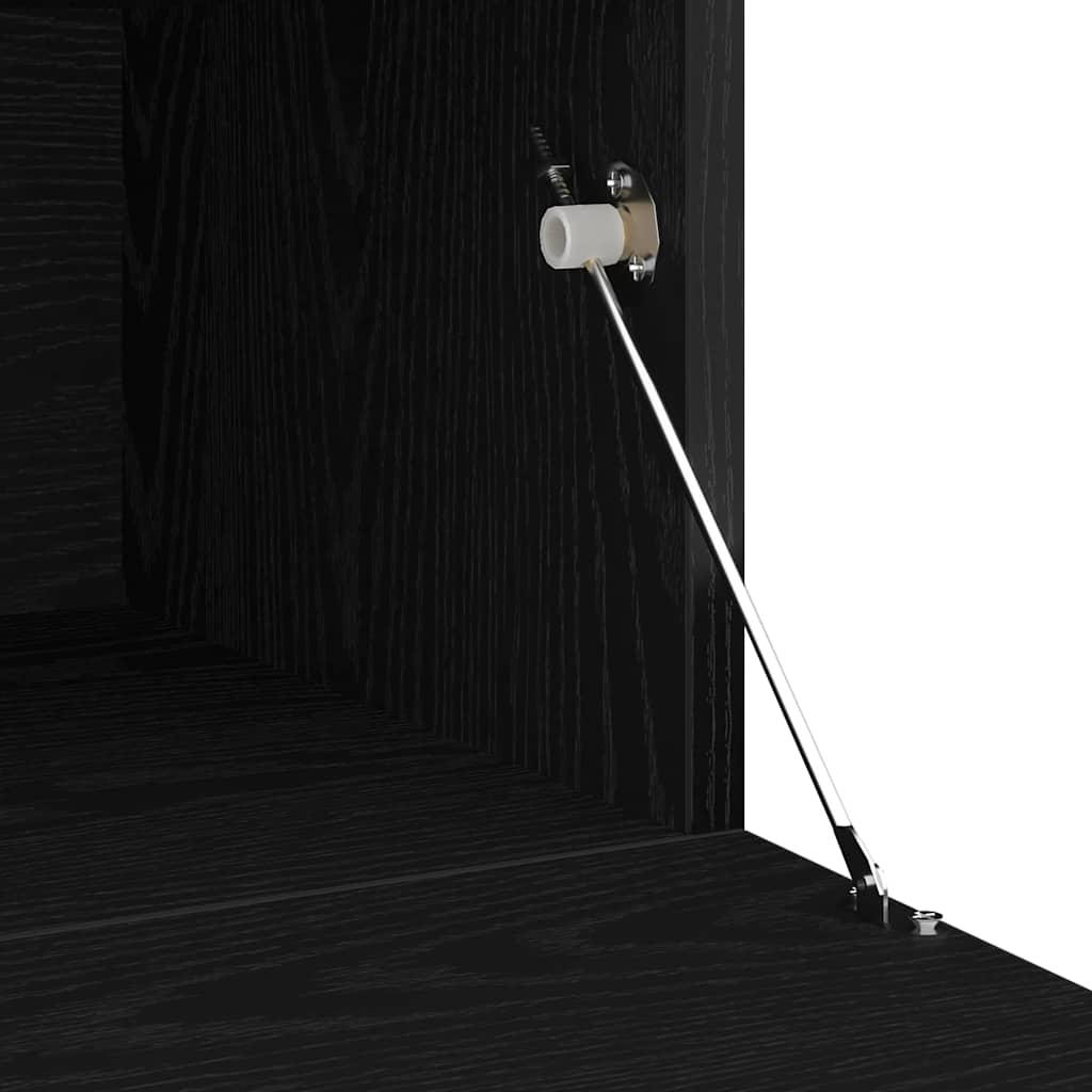 vidaXL TV Cabinet 2 pcs Black Oak 200 x 37 x 40 cm Engineered Wood