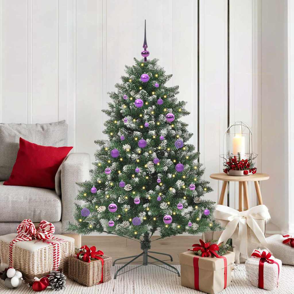 vidaXL Artificial Christmas Tree with 150 LEDs with Stand Green 150 cm