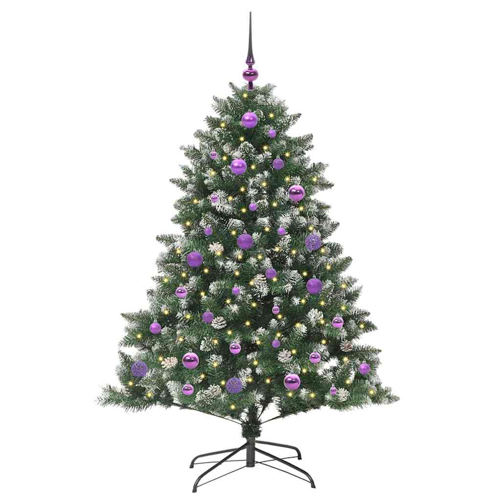 vidaXL Artificial Christmas Tree with 150 LEDs with Stand Green 150 cm