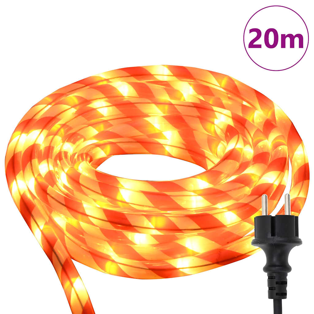 vidaXL Rope Light with 480 LEDs Warm White 20 m PVC