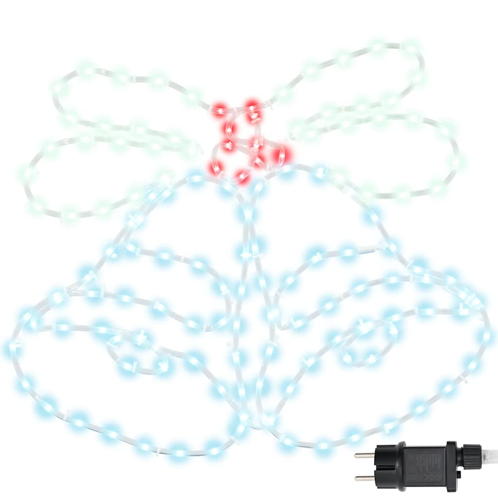 vidaXL Christmas Bell with 144 LEDs Multicolour 56 x 46 cm PVC