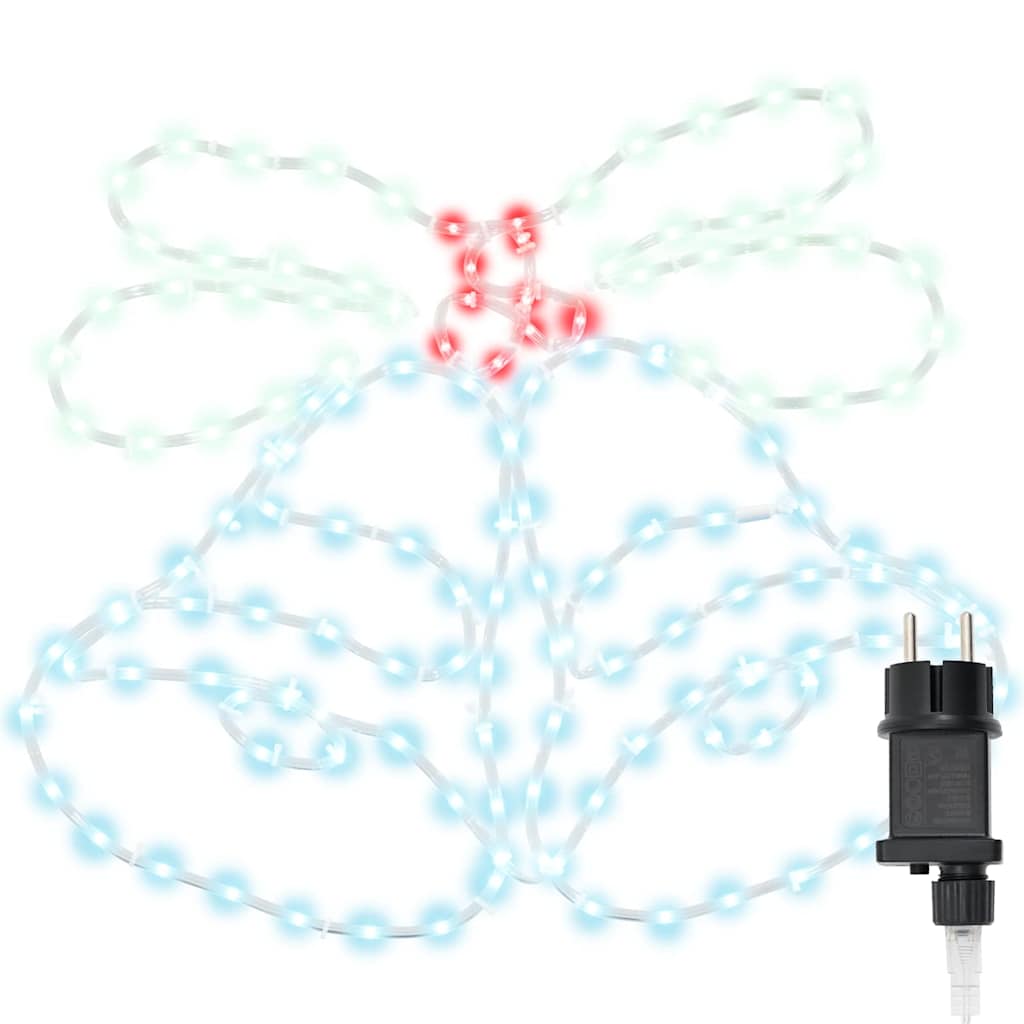 vidaXL Christmas Bell with 144 LEDs Multicolour 56 x 46 cm PVC