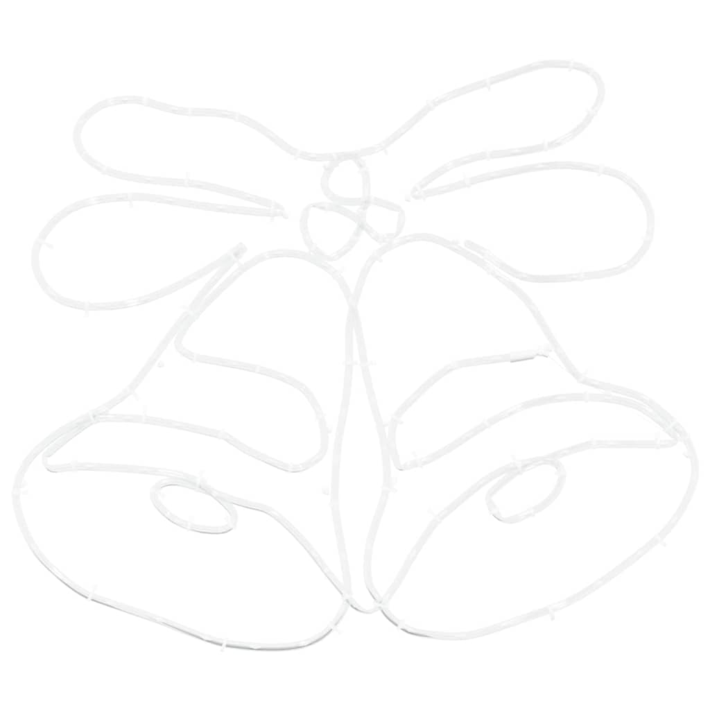 vidaXL Christmas Bell with 144 LEDs Multicolour 56 x 46 cm PVC