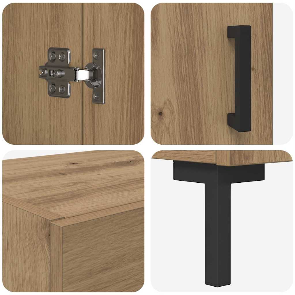 vidaXL Highboard 2 pcs Artisan Oak Engineered Wood