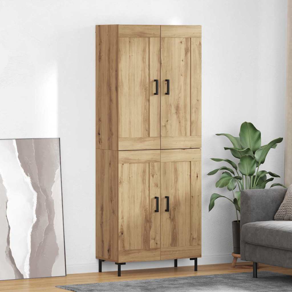 vidaXL Highboard 2 pcs Artisan Oak Engineered Wood
