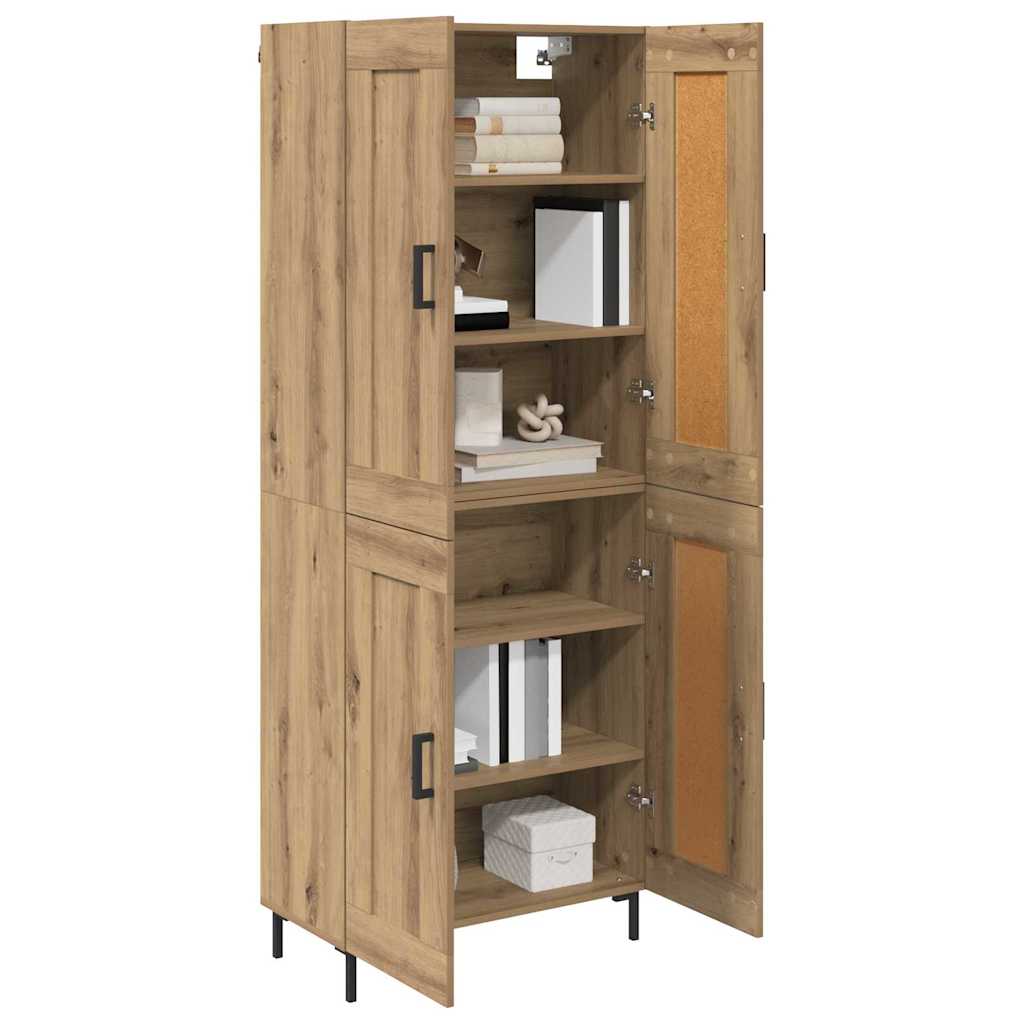 vidaXL Highboard 2 pcs Artisan Oak Engineered Wood